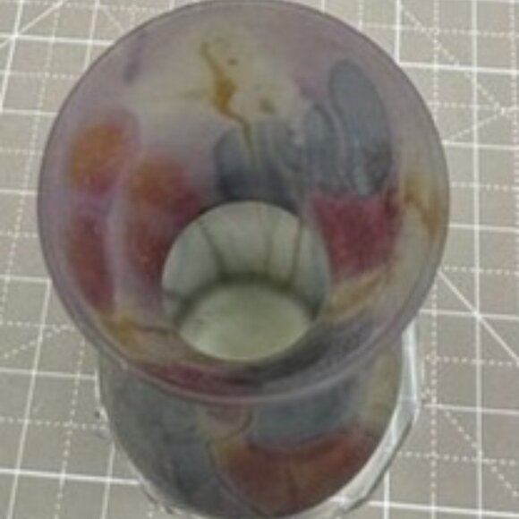 Vintage Handcrafted Satin Glass End of Day Small Bud Vase - Picture 7 of 8